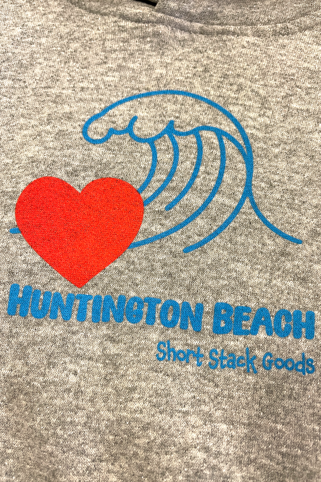 Love Huntington Beach Hoodie | Heather Grey - Visual Media Number 2 of 2
