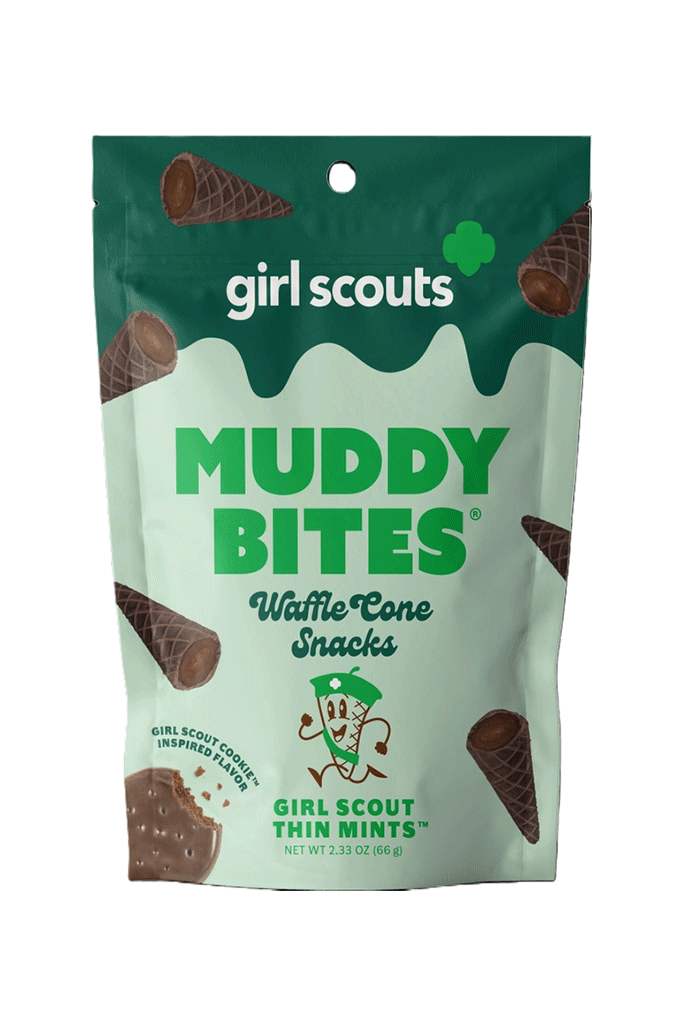 Muddy Bites Waffle Cone Girl Scout Thin Mint 2.33 oz - Visual Media Number 1 of 2