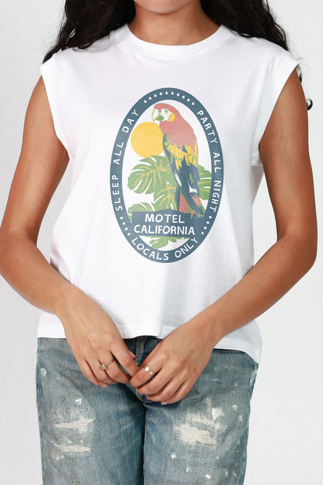 Motel California Tank | Vintage White - Visual Media Number 1 of 1