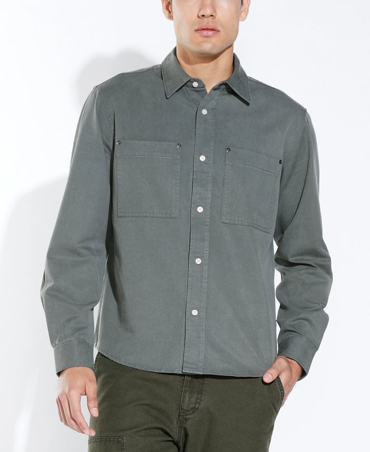 Ernst Long Sleeve Shirt | Dark Charcoal - Thumbnail Image Number 1 of 2
