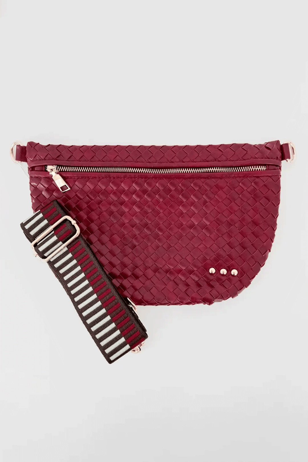 Westlyn Woven Bum Bag | Sangria Red - Visual Media Number 1 of 1