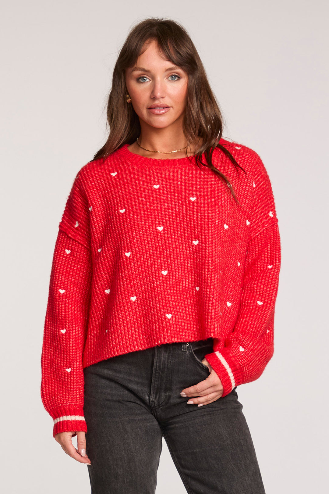 Charmer Sweater | Vintage Red - Visual Media Number 1 of 2