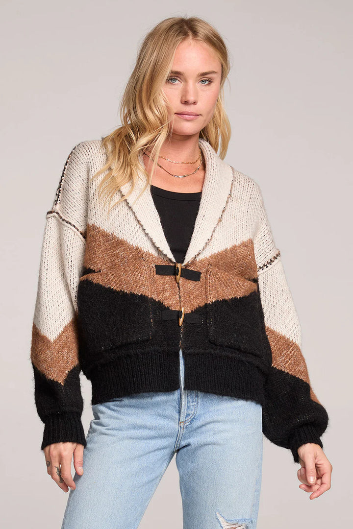 Cain Cardigan Sweater | Natural - Thumbnail Image Number 1 of 3
