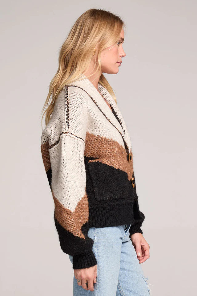 Cain Cardigan Sweater | Natural - Thumbnail Image Number 3 of 3
