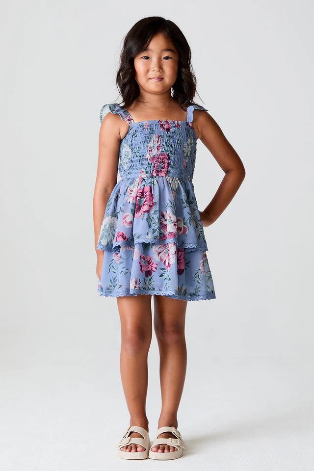 Raynbow Mini Dress | Dusty Blue - Visual Media Number 1 of 2