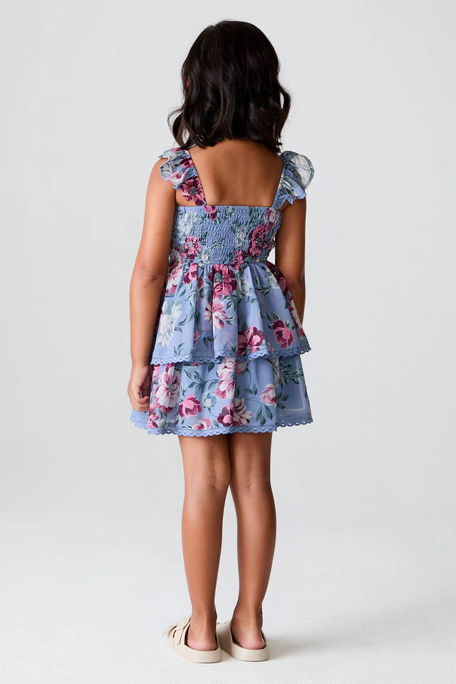 Raynbow Mini Dress | Dusty Blue - Visual Media Number 2 of 2