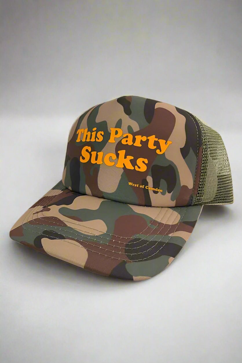 This Party Sucks Premium Trucker | Camo