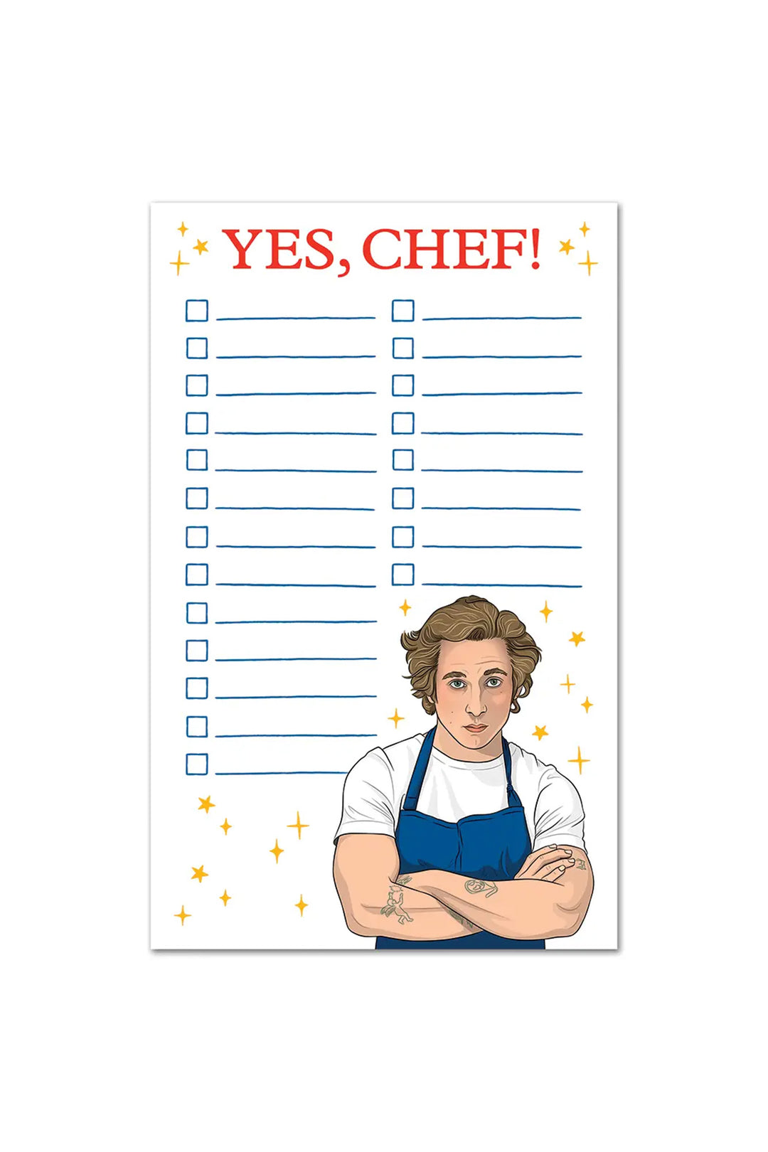 Notepad: Yes, Chef! the Bear Checklist Stationery - Visual Media Number 1 of 1