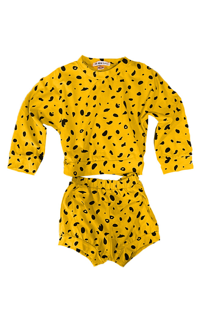 Cheetah L/S Short Set | Yellow - Visual Media Number 1 of 1