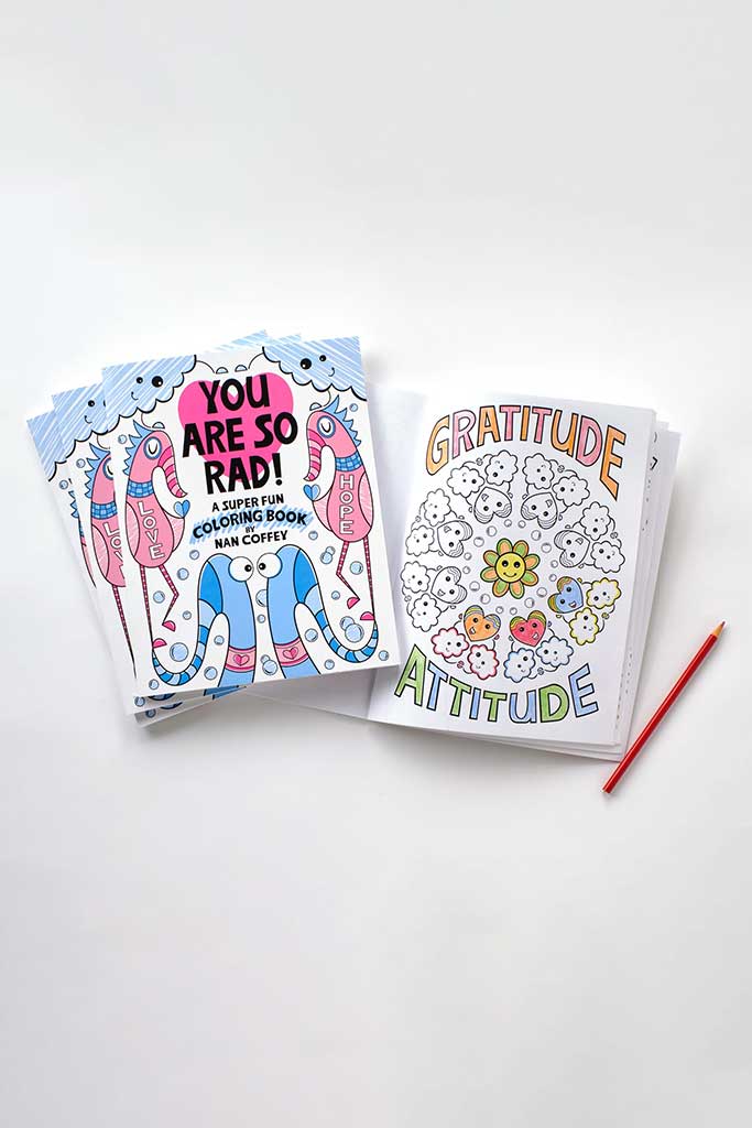 You Are So Rad! Coloring Book with sample