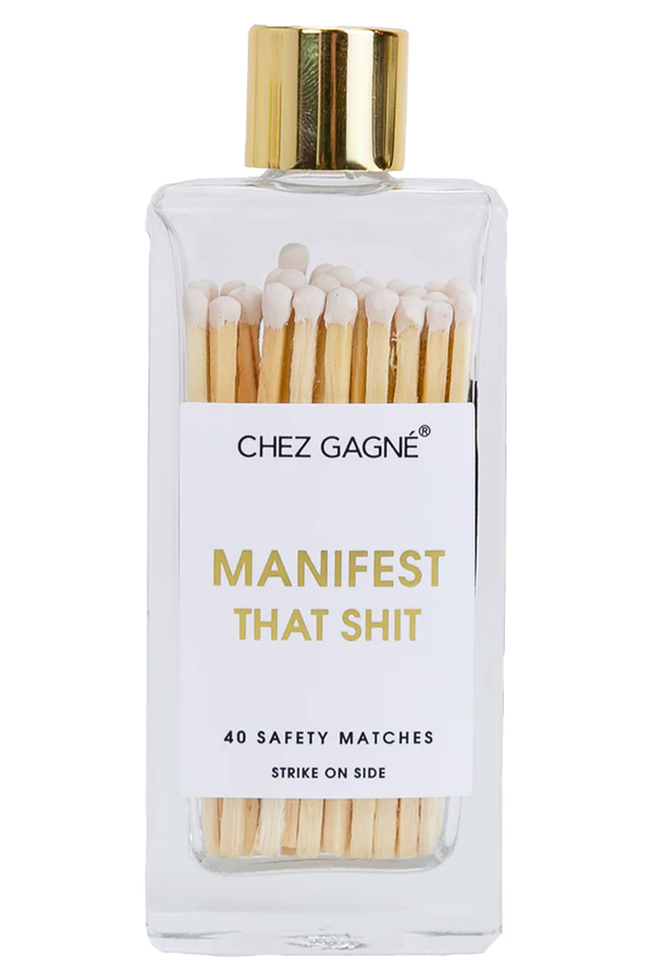 Manifest That Shit Glass Bottle Matches