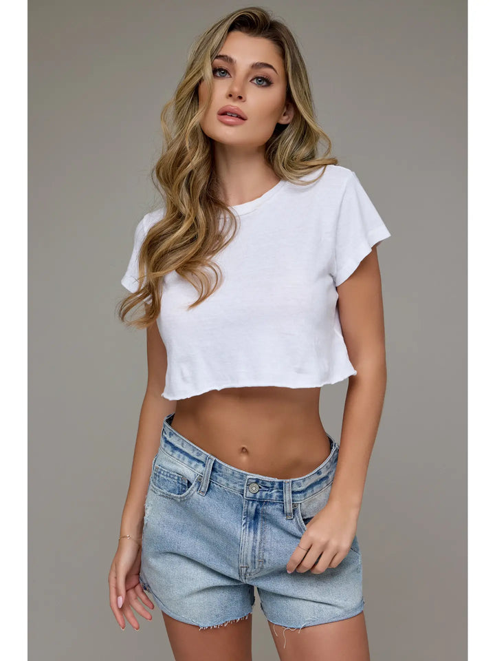 High Waisted Boyfriend Shorts - Thumbnail Image Number 4 of 6
