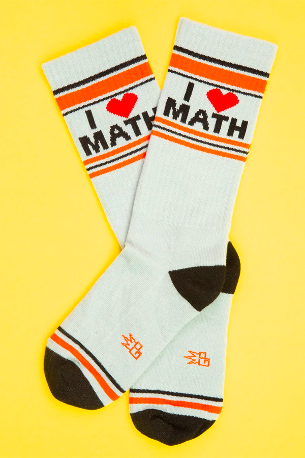 I Heart Math Gym Socks