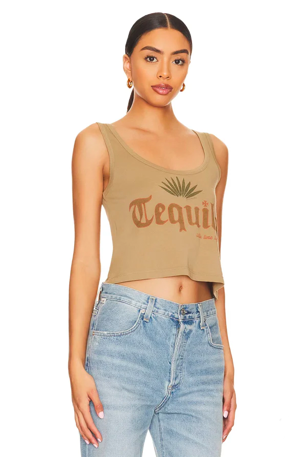 Tequila Time Boxy Tank | Camel - Thumbnail Image Number 2 of 4
