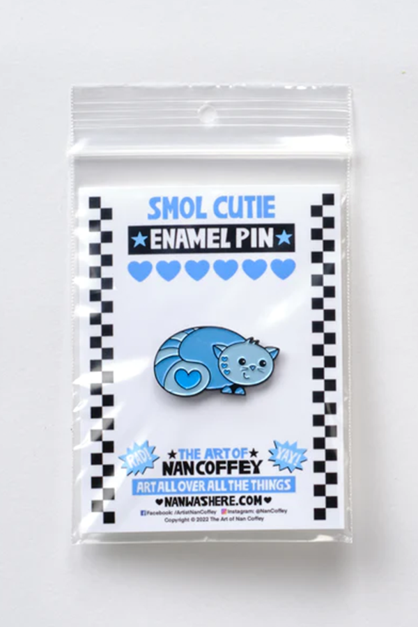 Smol Cutie Enamel Pin | Blue - Main Image Number 1 of 1