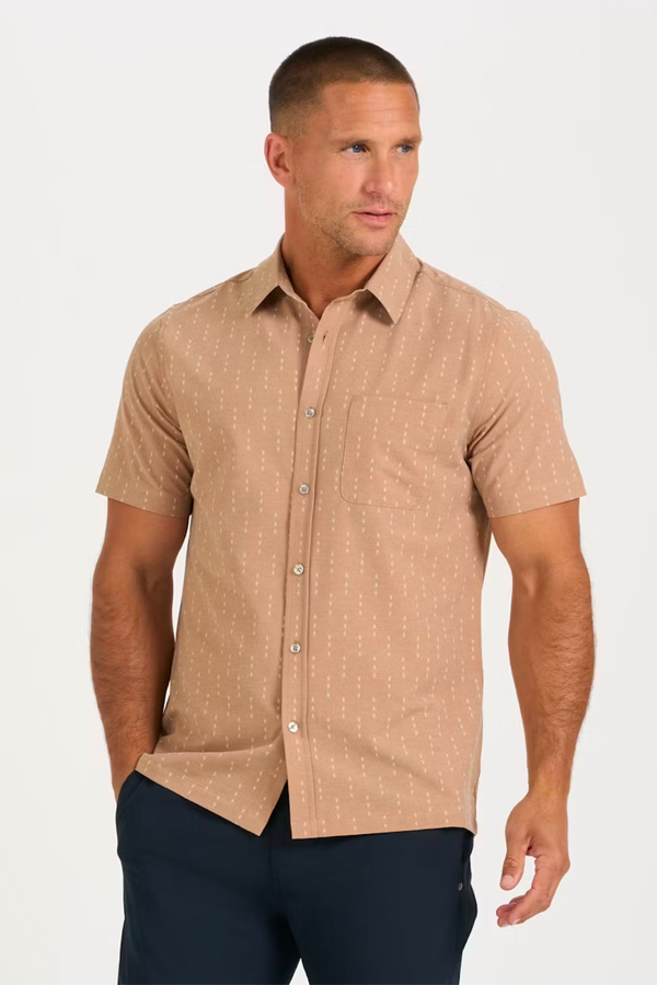 S/S Bridge Button Down | Wheat Arrows - Main Image Number 1 of 3