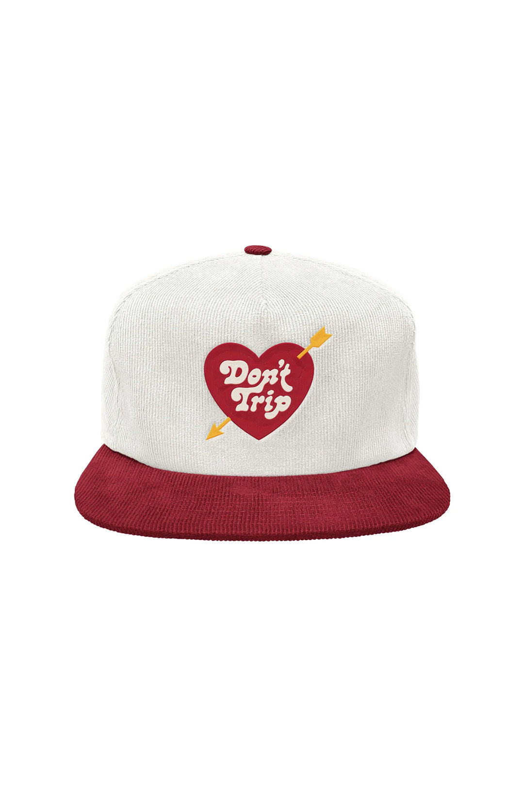 Heart & Arrow Corduroy Snapback Hat | Cardinal - Visual Media Number 1 of 1