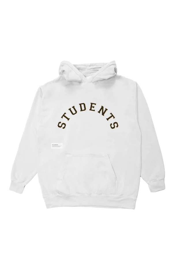 Academics Pullover Hoodie | White - Visual Media Number 1 of 1