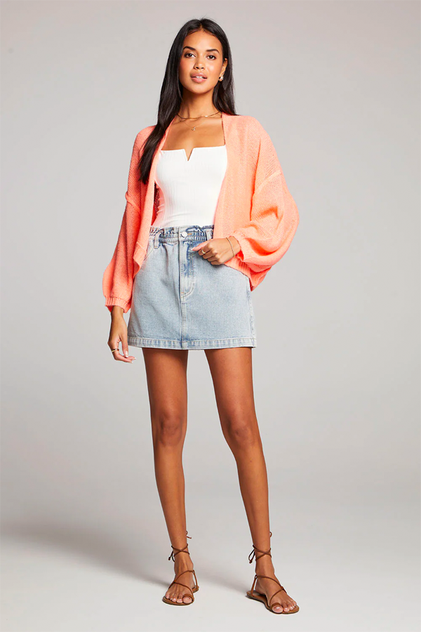 Aden Sweater | Neon Peach - Thumbnail Image Number 2 of 3
