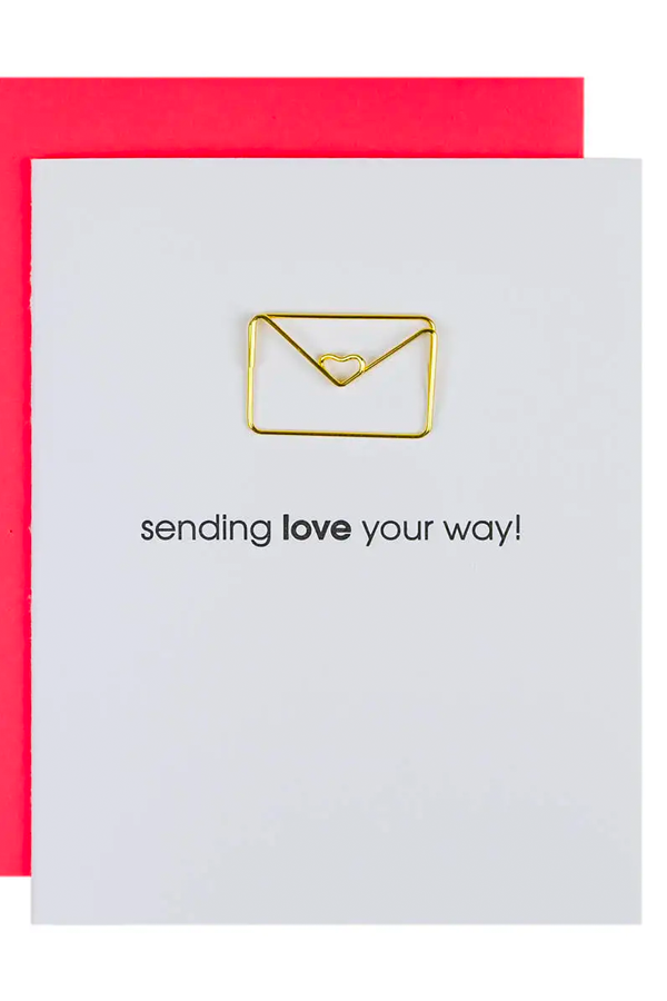 Sending Love Your Way Paperclip Card - Visual Media Number 1 of 1