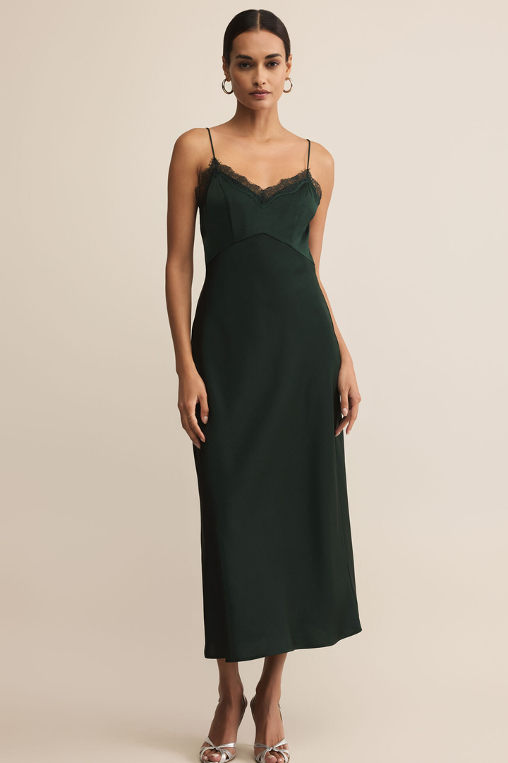After Hours Midi Dress | Garland Green - Thumbnail Image Number 1 of 3

