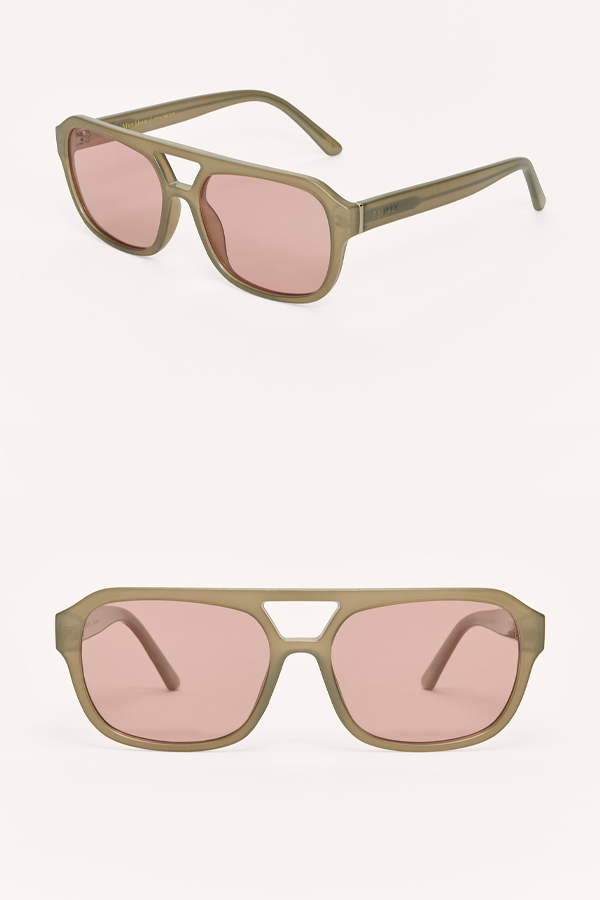 After Hour Sunglasses | Moss - Pink - Visual Media Number 2 of 2