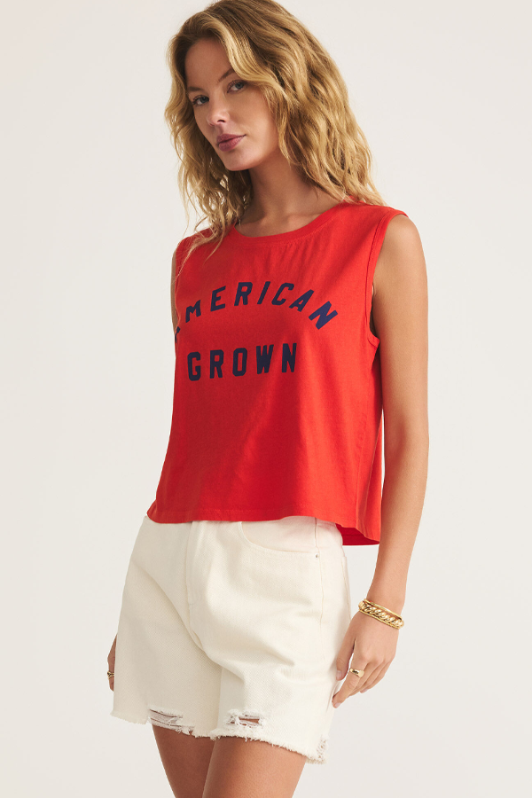 American Grown Tank | Cabana Red - Visual Media Number 2 of 3