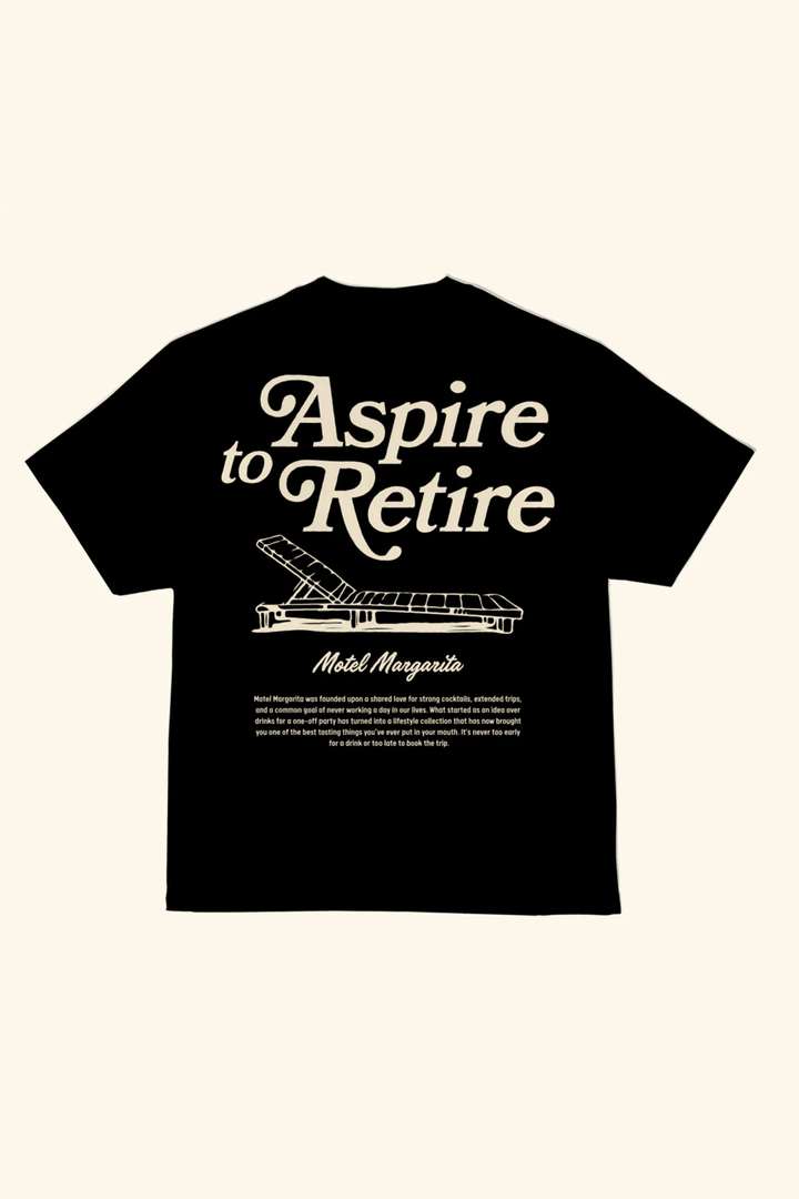 Aspire to Retire Tee - Black - Thumbnail Image Number 1 of 2

