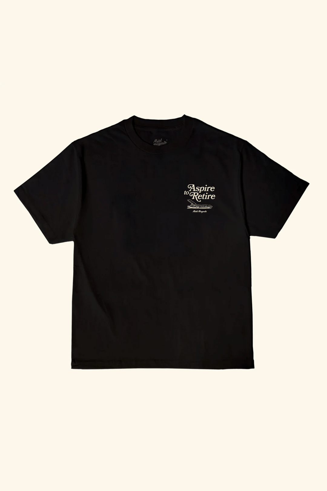 Aspire to Retire Tee - Black - Visual Media Number 2 of 2