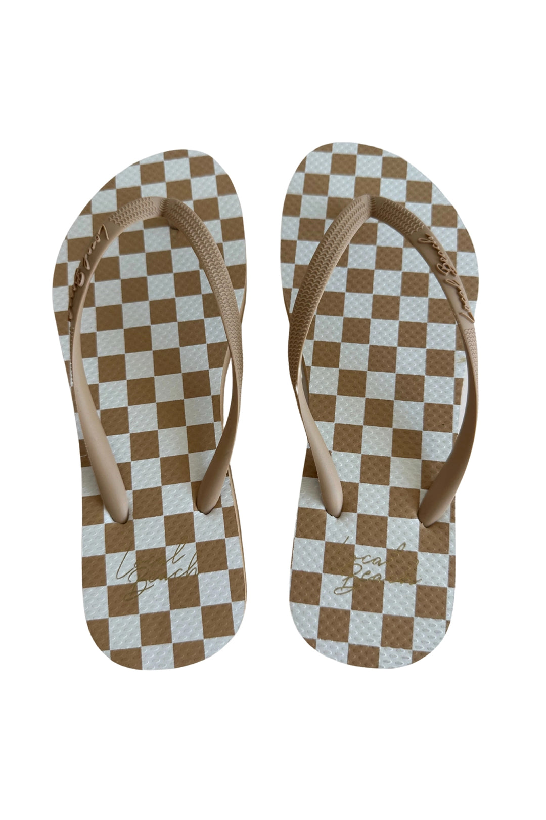 Classics Flip Flops | Tan Checker - Visual Media Number 1 of 2