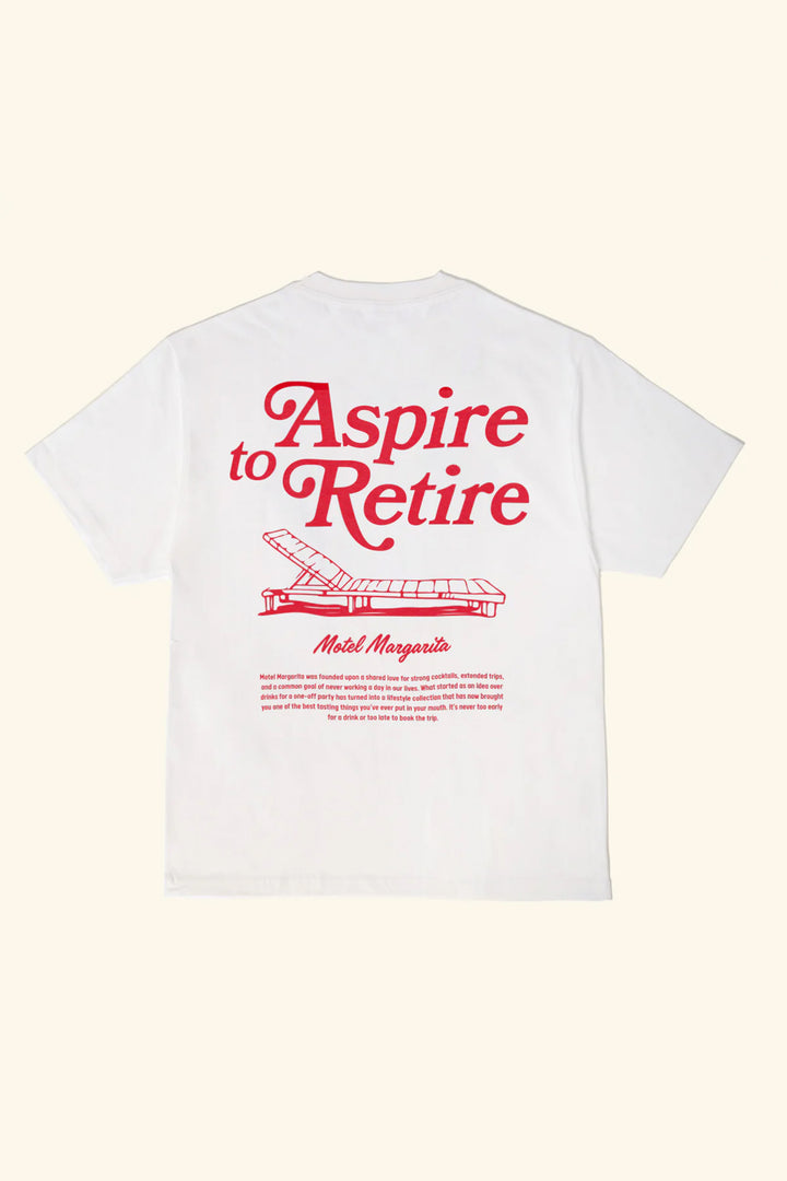Aspire to Retire Tee - White - Thumbnail Image Number 1 of 2
