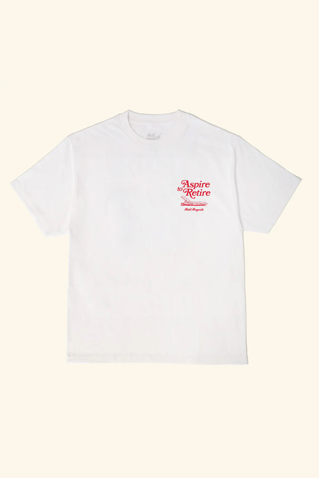 Aspire to Retire Tee - White - Visual Media Number 2 of 2