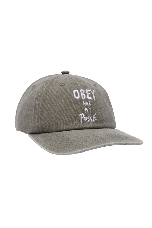 Pigment Posse 6 Panel Strapback | Pigment Olive - Visual Media Number 1 of 2