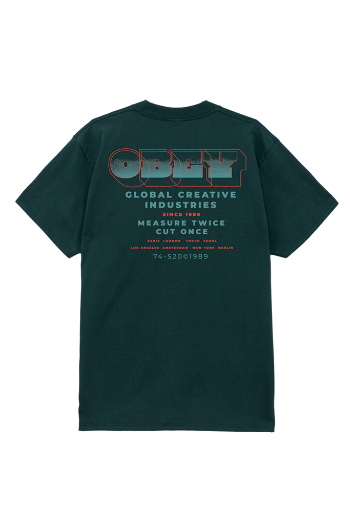 Obey Measure Twice Tee | Rainforest - Visual Media Number 1 of 2