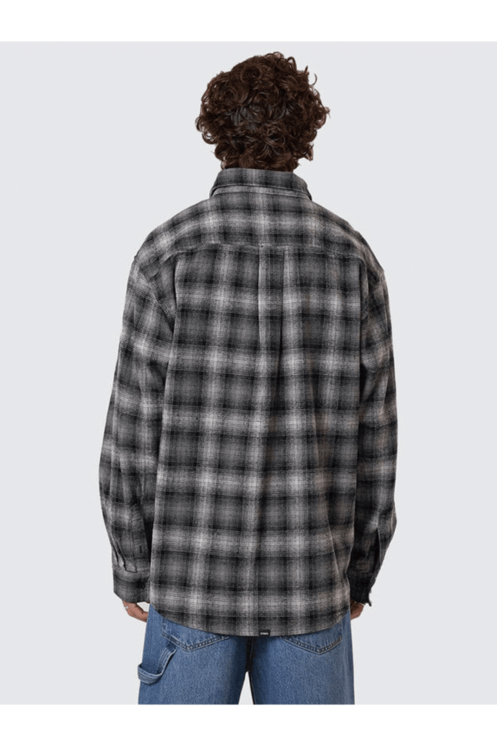 Barrio Long Sleeve Flannel Shirt | Black - Thumbnail Image Number 2 of 2
