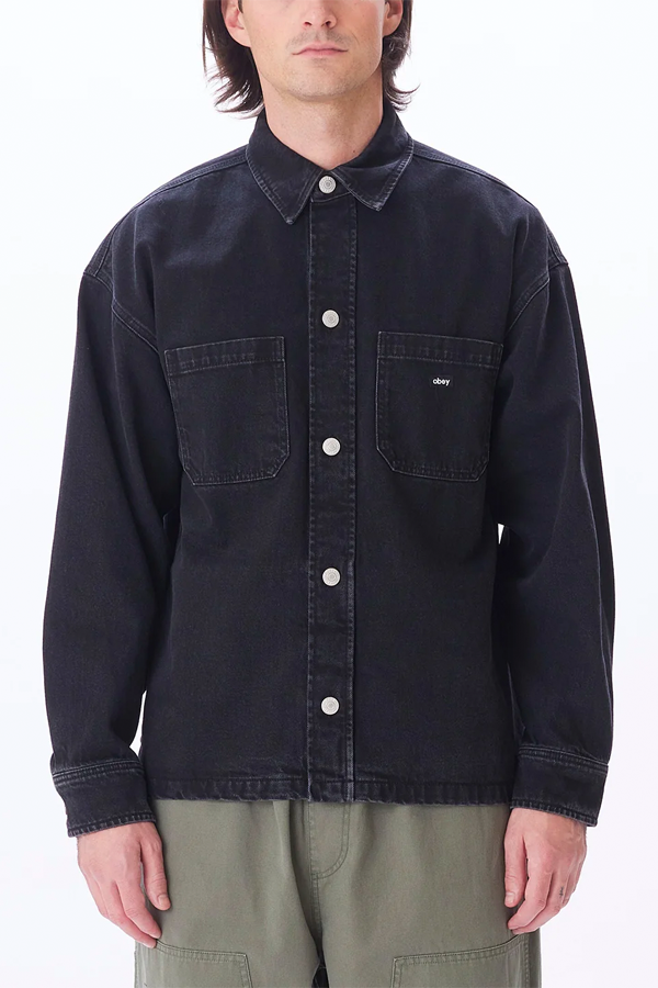 Milton Shirt Jacket | Faded Black - Main Image Number 1 of 3