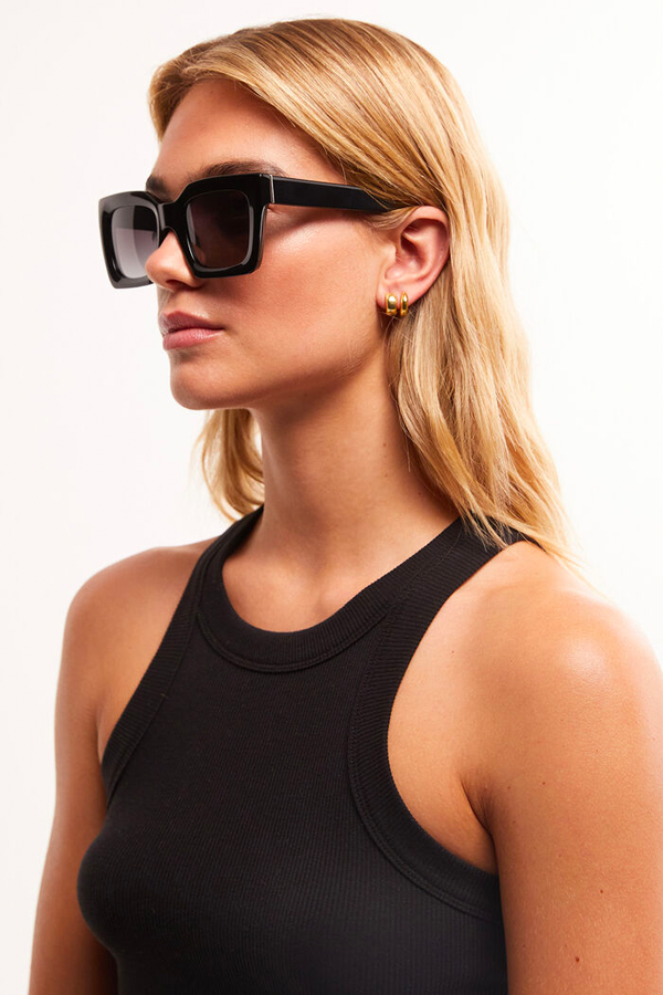 Early Riser Sunglasses | Polished Black - Gradient - Visual Media Number 1 of 2