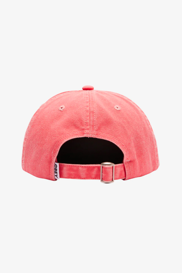 Pigment Lowercase 6 Panel Strapback | Pigment Coral - Main Image Number 2 of 2