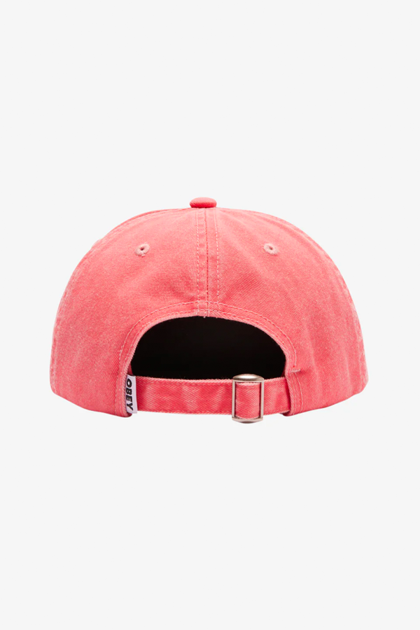 Pigment Lowercase 6 Panel Strapback | Pigment Coral - Visual Media Number 2 of 2