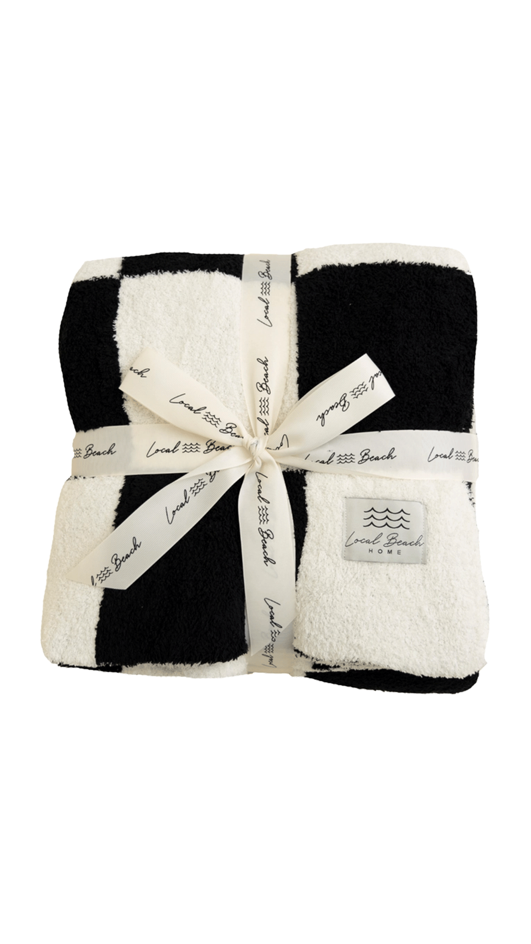 Baby Checkered Luxe Blanket | Black and Cream - Visual Media Number 1 of 1