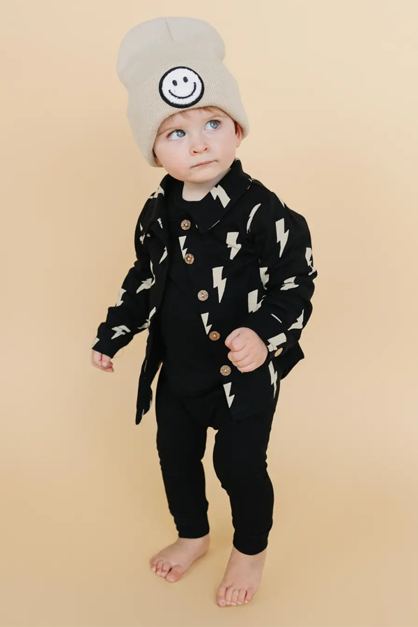 Kids Cotton Fall Shaket | Black Bolts - Visual Media Number 1 of 3