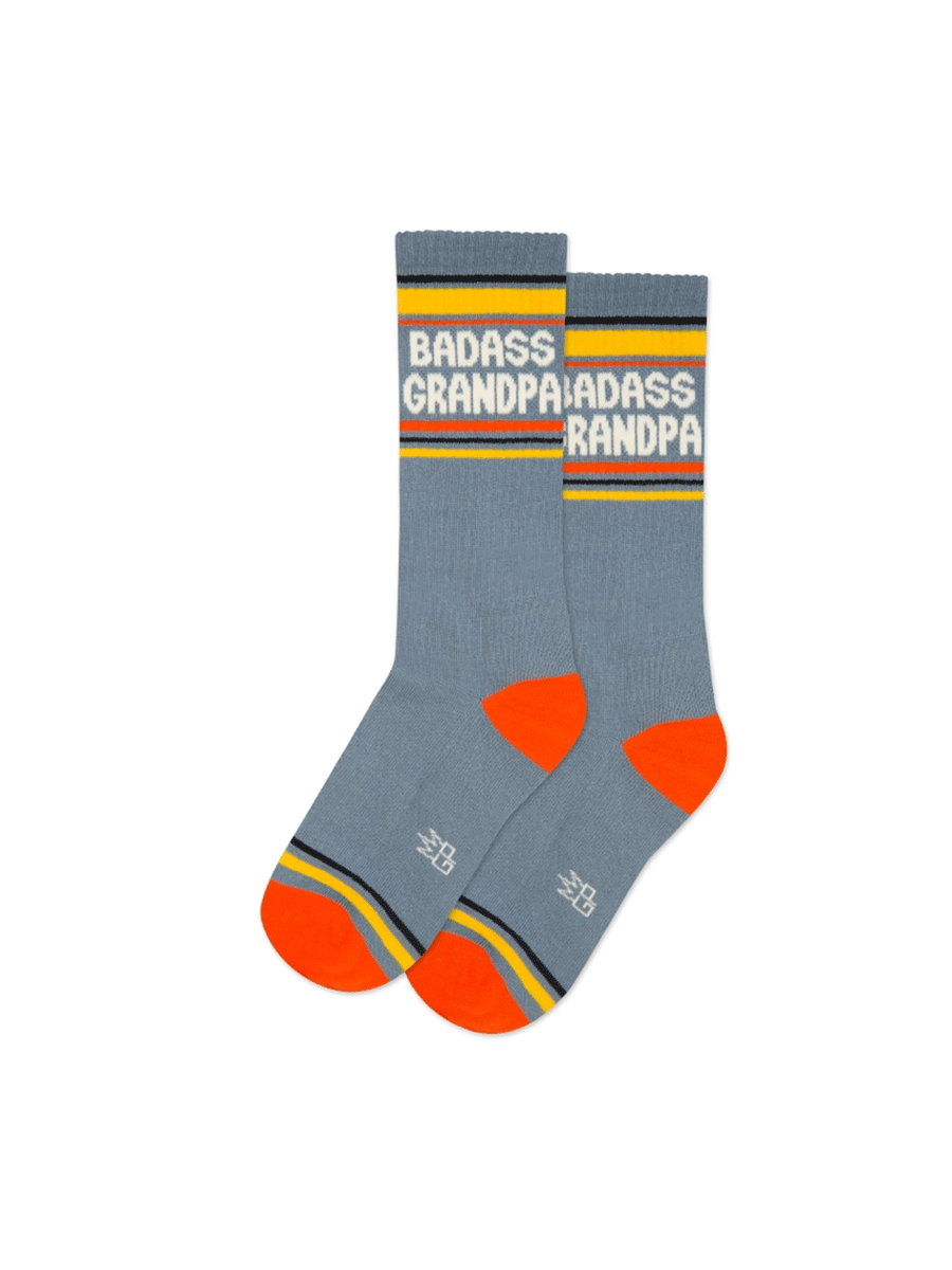 Badass Grandpa Gym Crew Socks - Visual Media Number 1 of 1