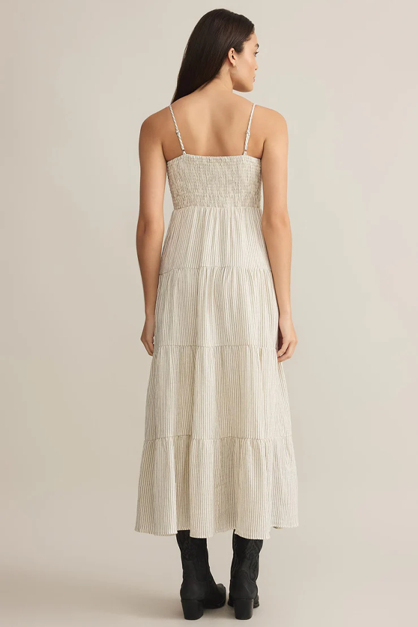 Balos Striped Maxi Dress | Natural - Thumbnail Image Number 4 of 4
