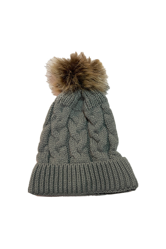 Banff Mini Knitted Beanie | Gray - Visual Media Number 1 of 1