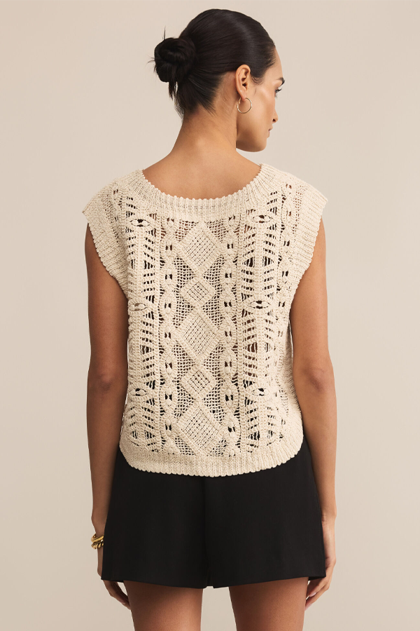 Baroque Sweater Top | Crystal - Thumbnail Image Number 3 of 3
