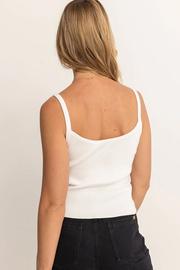 Yumi Knit Top | White - Thumbnail Image Number 2 of 2
