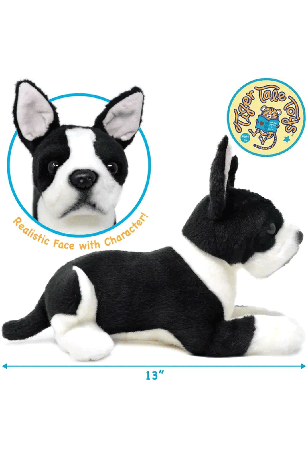Baxter the Boston Terrier | 13 Inch Stuffed Animal Plush - Visual Media Number 2 of 2