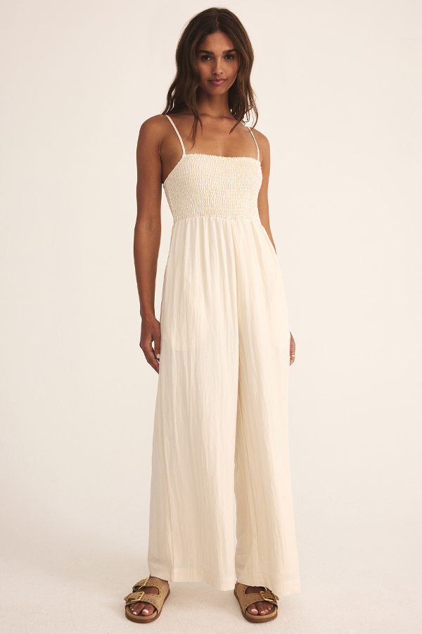 Beachside Jumpsuit | Sea Salt - Thumbnail Image Number 1 of 3
