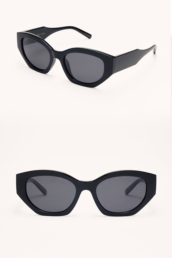 Love Sick Sunglasses | Polished Black - Grey - Thumbnail Image Number 2 of 2
