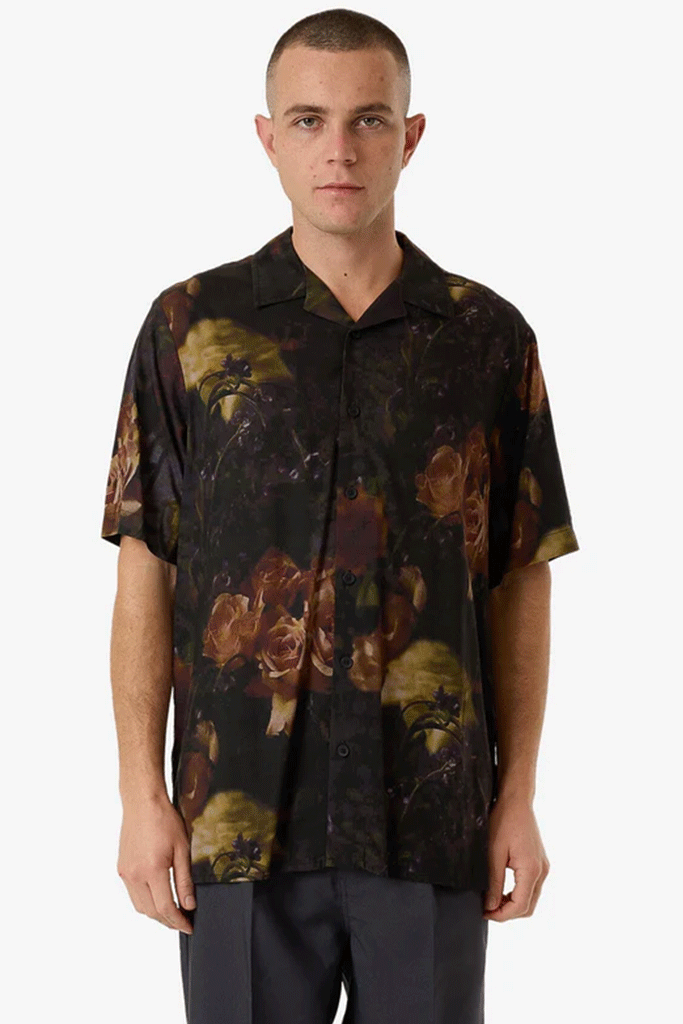 Beauty In Darkness Bowling Shirt | Mood Black - Thumbnail Image Number 1 of 2
